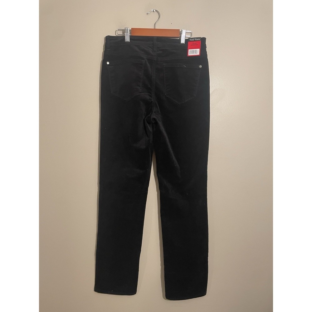 Well Worn High Rise Corduroy Pant Stretch Women's Size 8 / 29 Inseam 31" Black - Picture 3 of 6